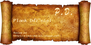 Plank Dániel névjegykártya